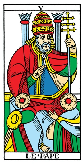 Karta Papież - Tarot marsylski