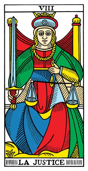 Karta Sprawiedliwość - Tarot marsylski