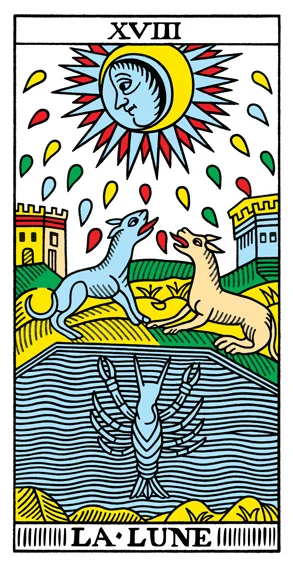 Karta Księżyc - Tarot marsylski