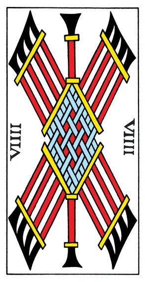 Karta Dziewięć Buław - Tarot marsylski