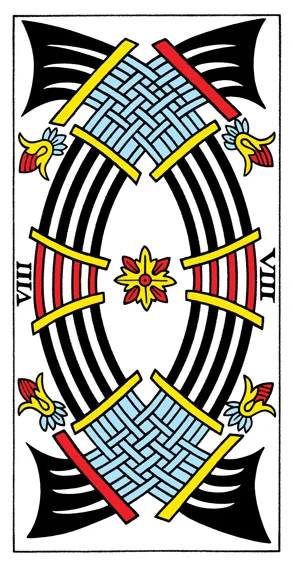 Karta Osiem Mieczy - Tarot marsylski