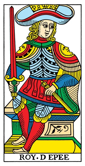 Karta Król Mieczy - Tarot marsylski