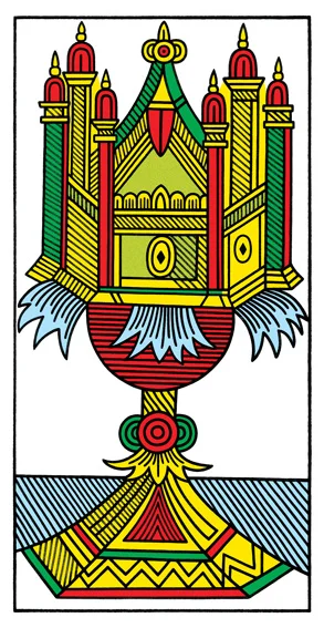 Karta As Kielichów - Tarot marsylski